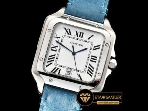 CAR0430G -Santos D Cartier 2018 Ladies SSLE (Blue)Wht Swiss Qtz - 01.jpg